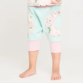 3/4 Pants "Jersey Spearmint/Alpakas Pink"