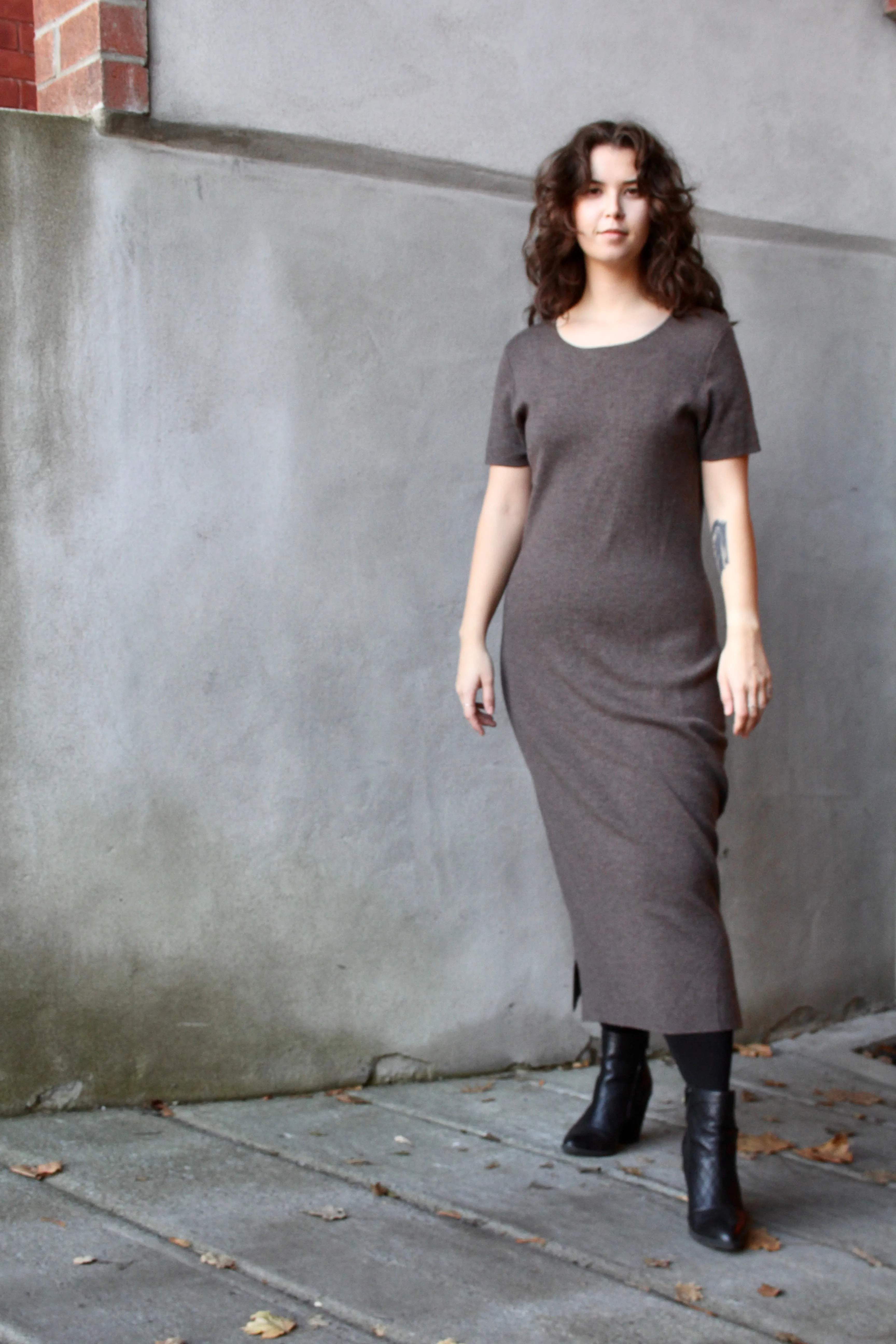 90s Merino T-Shirt Dress M/L