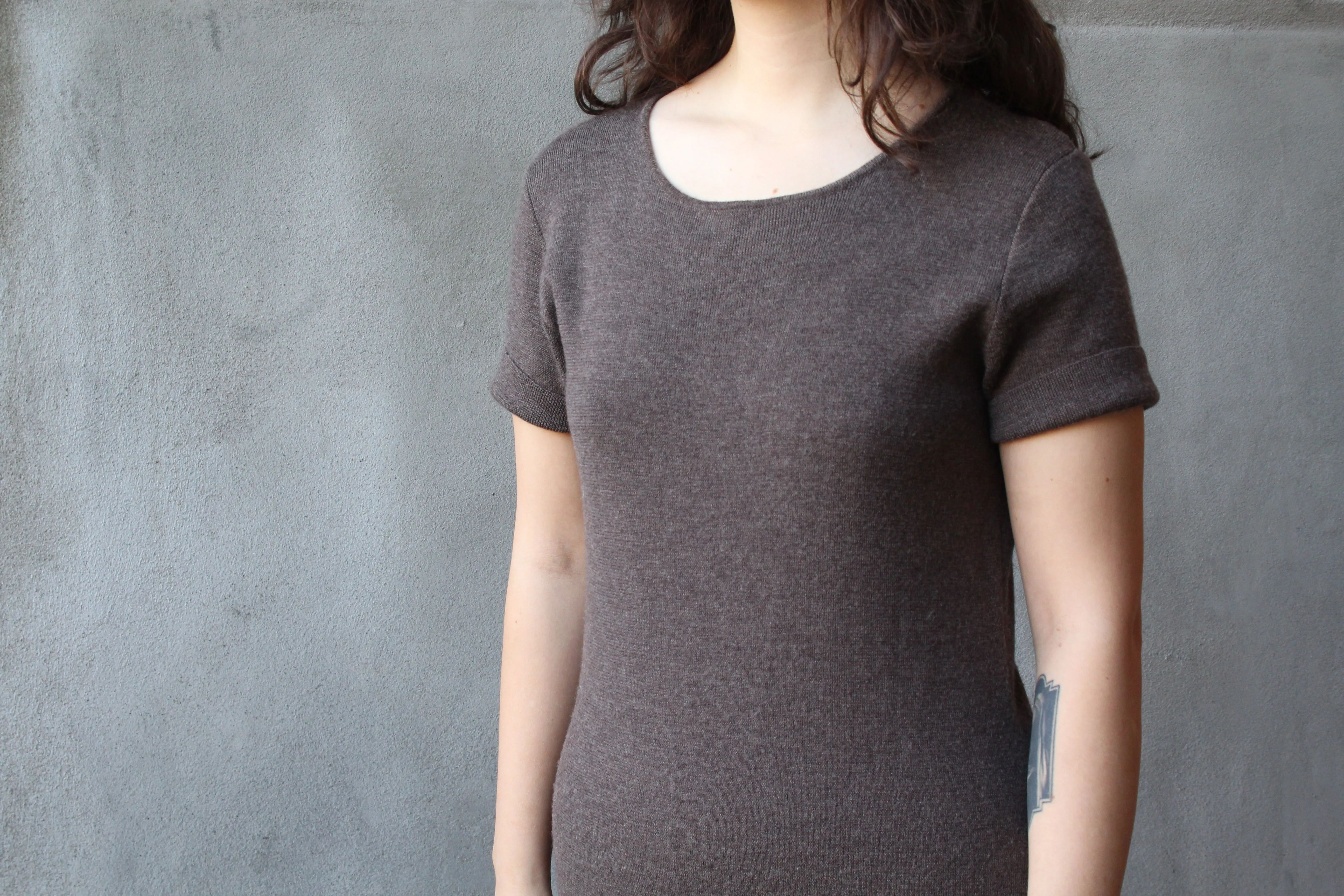 90s Merino T-Shirt Dress M/L