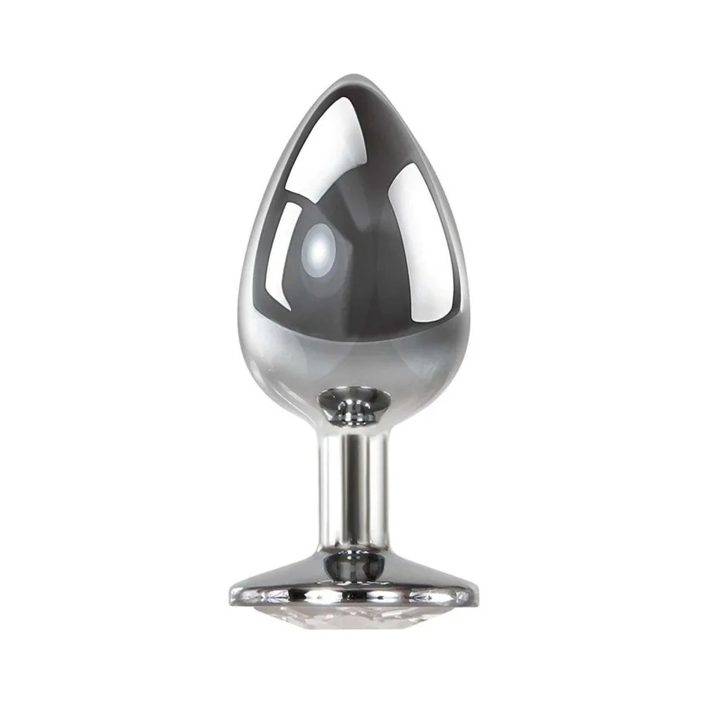 Adam & Eve Clear Gem Anal Plug Large