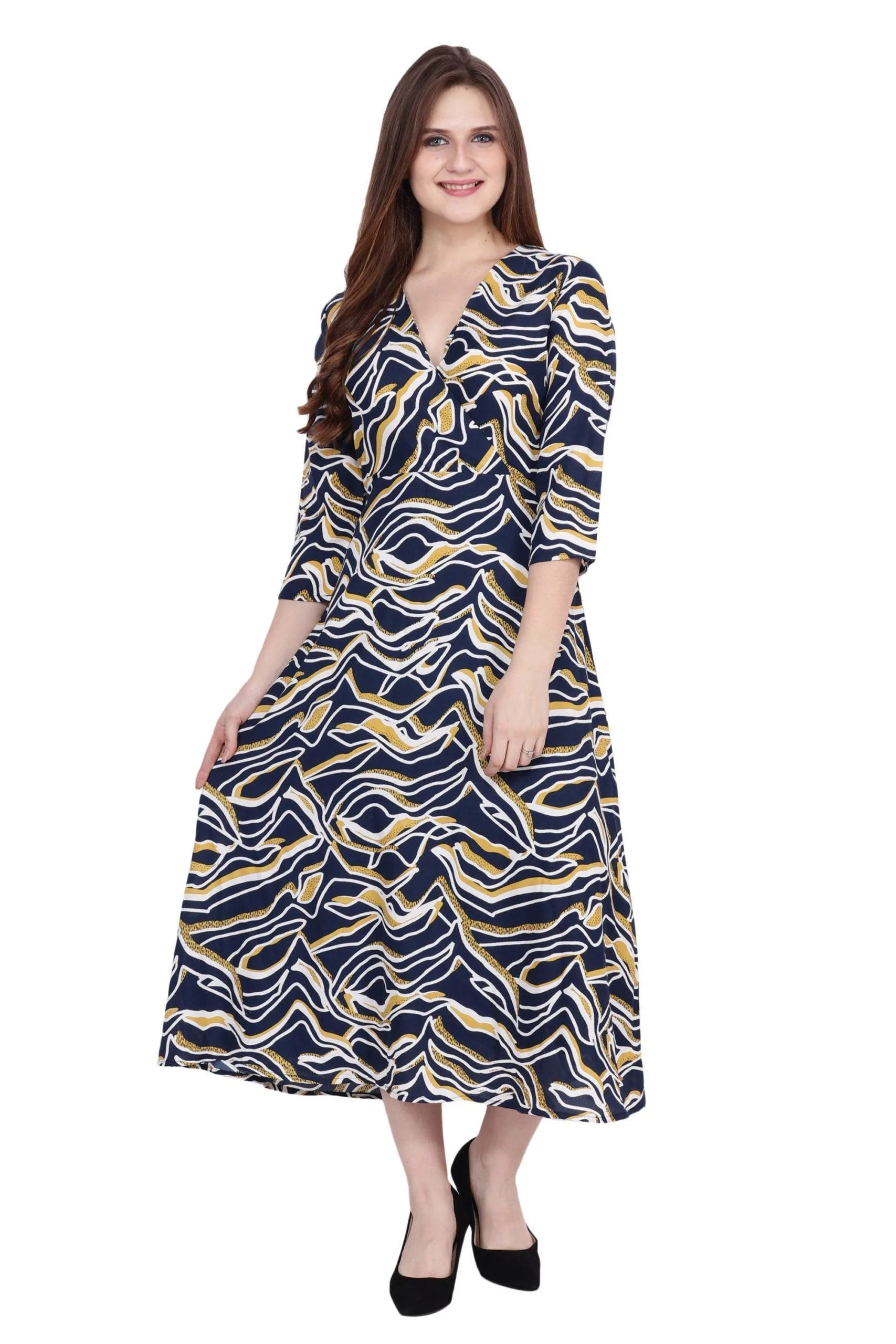 Blue Whale Printed Midi Dress