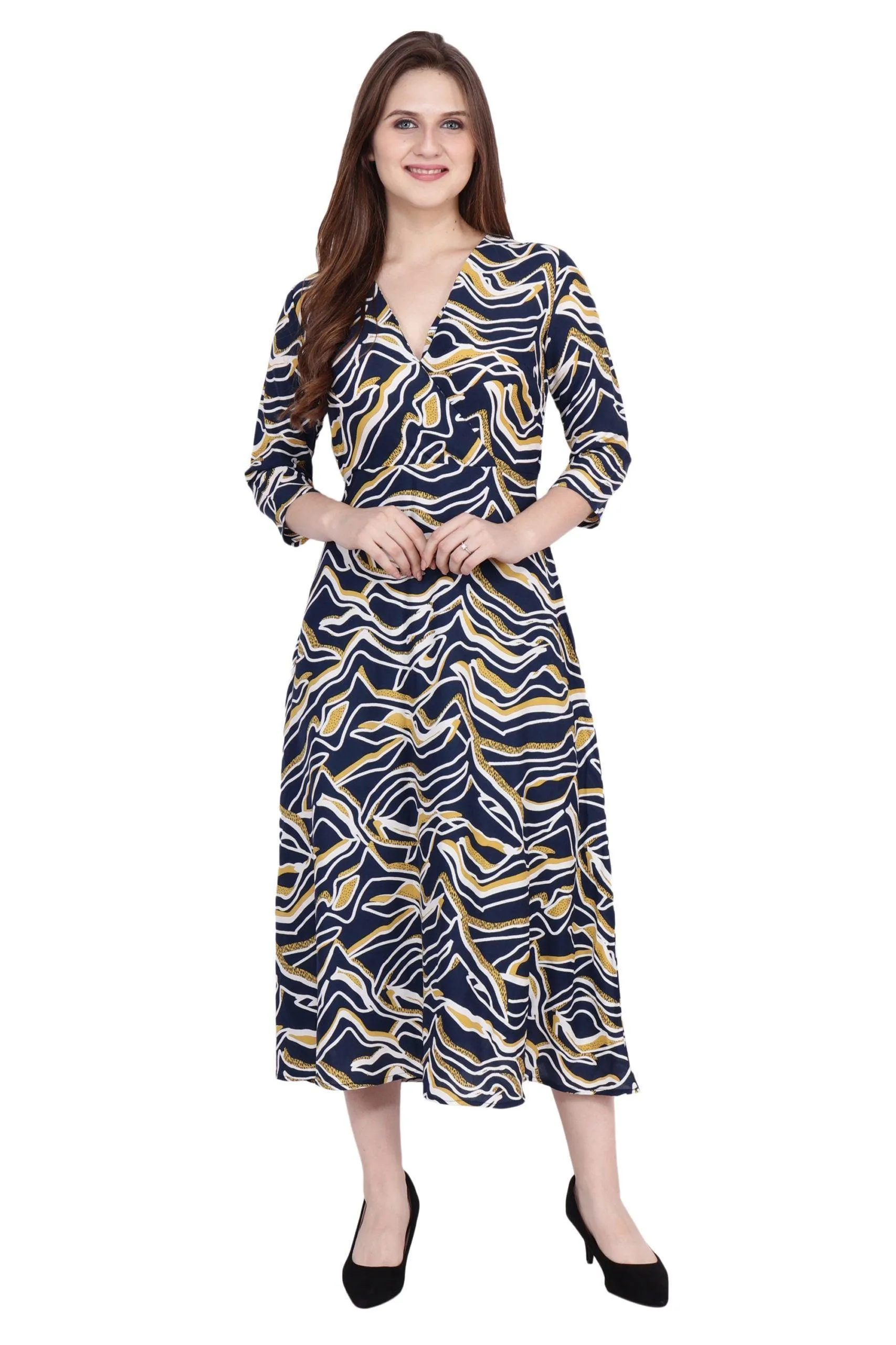Blue Whale Printed Midi Dress