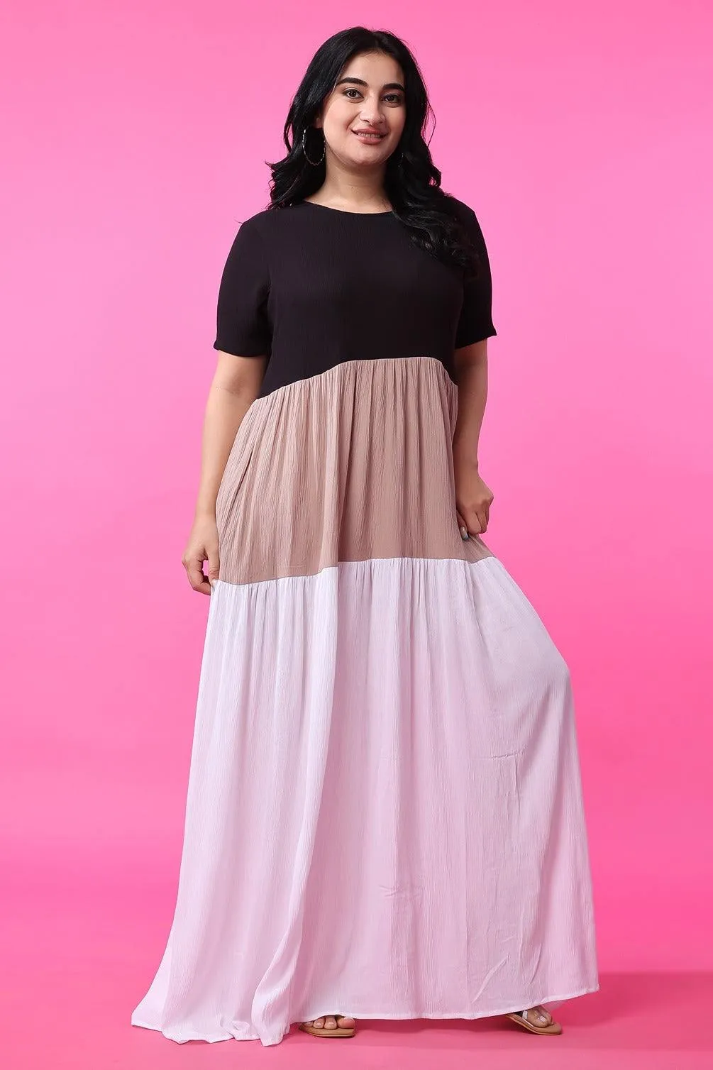 Brown Multilayered Dress