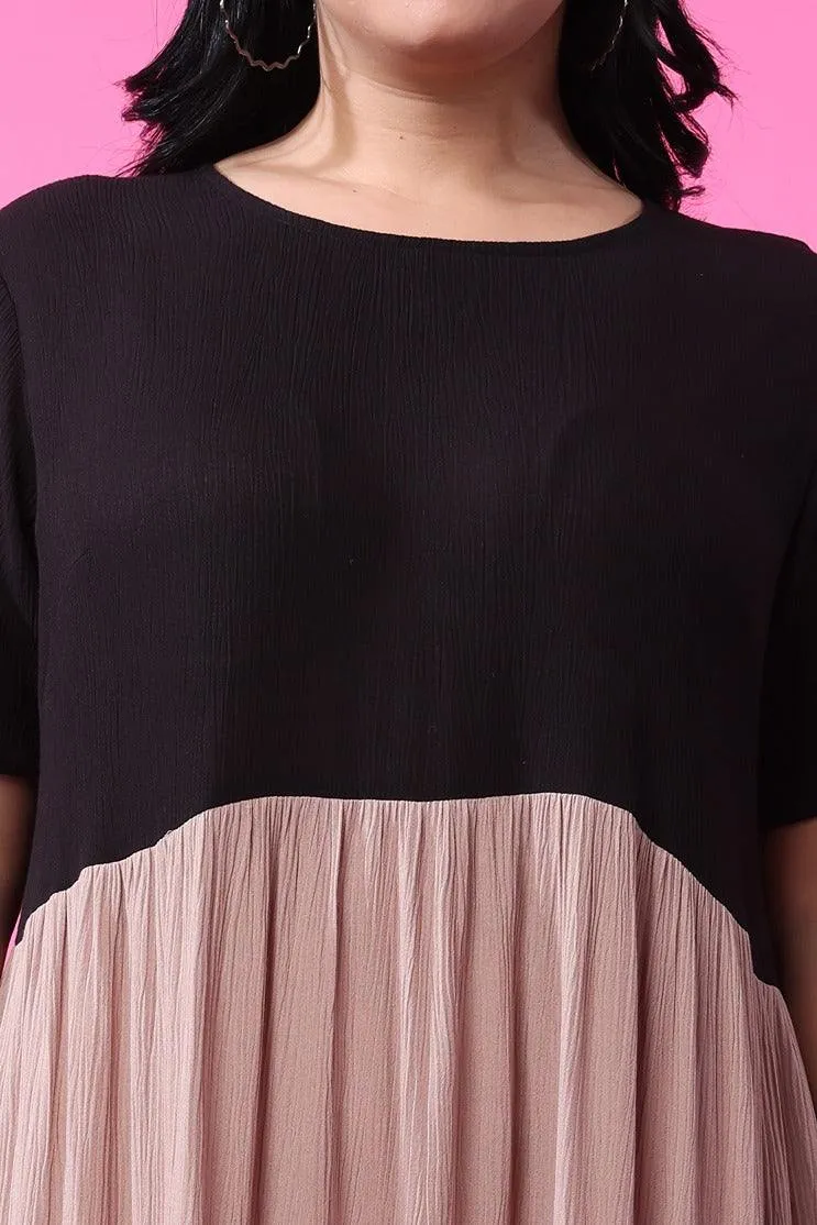 Brown Multilayered Dress
