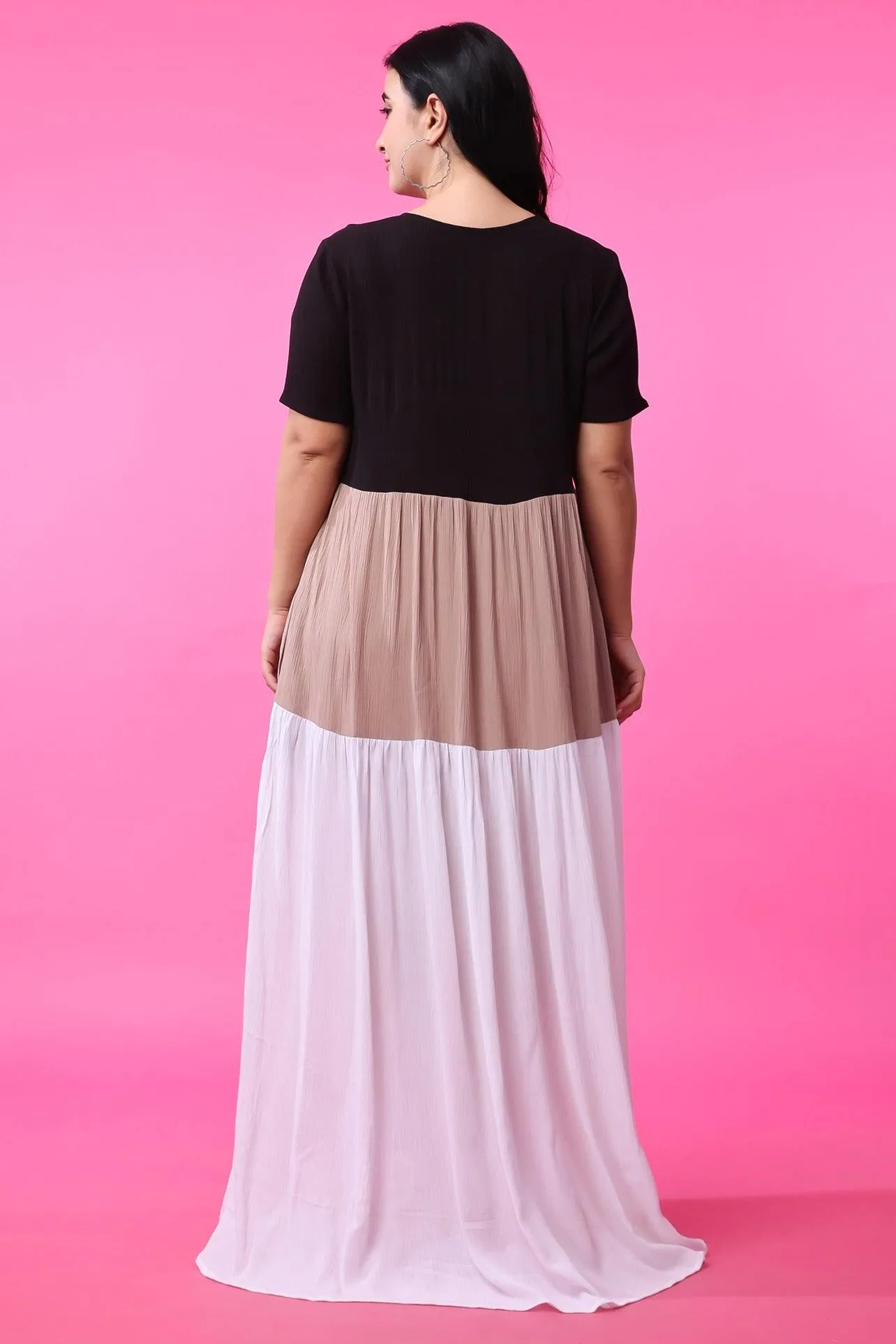 Brown Multilayered Dress