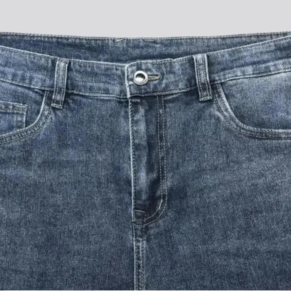 Casual classic fit stretchable men's jeans