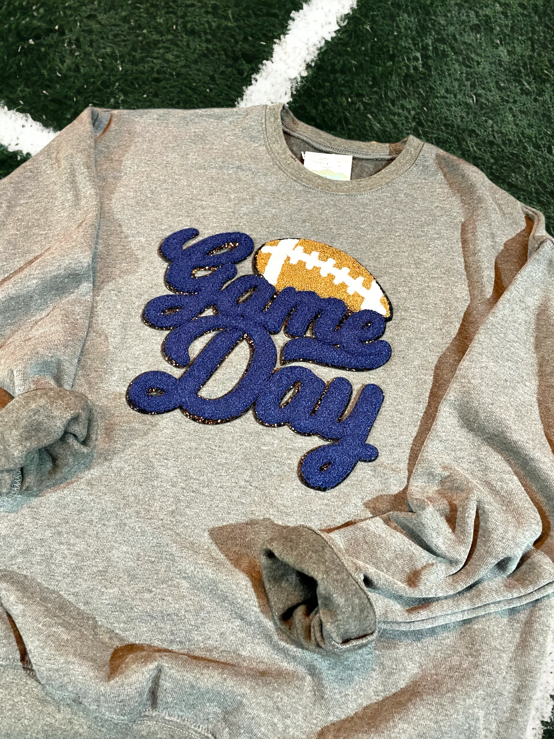 Chenille Patch Game Day Sweatshirt