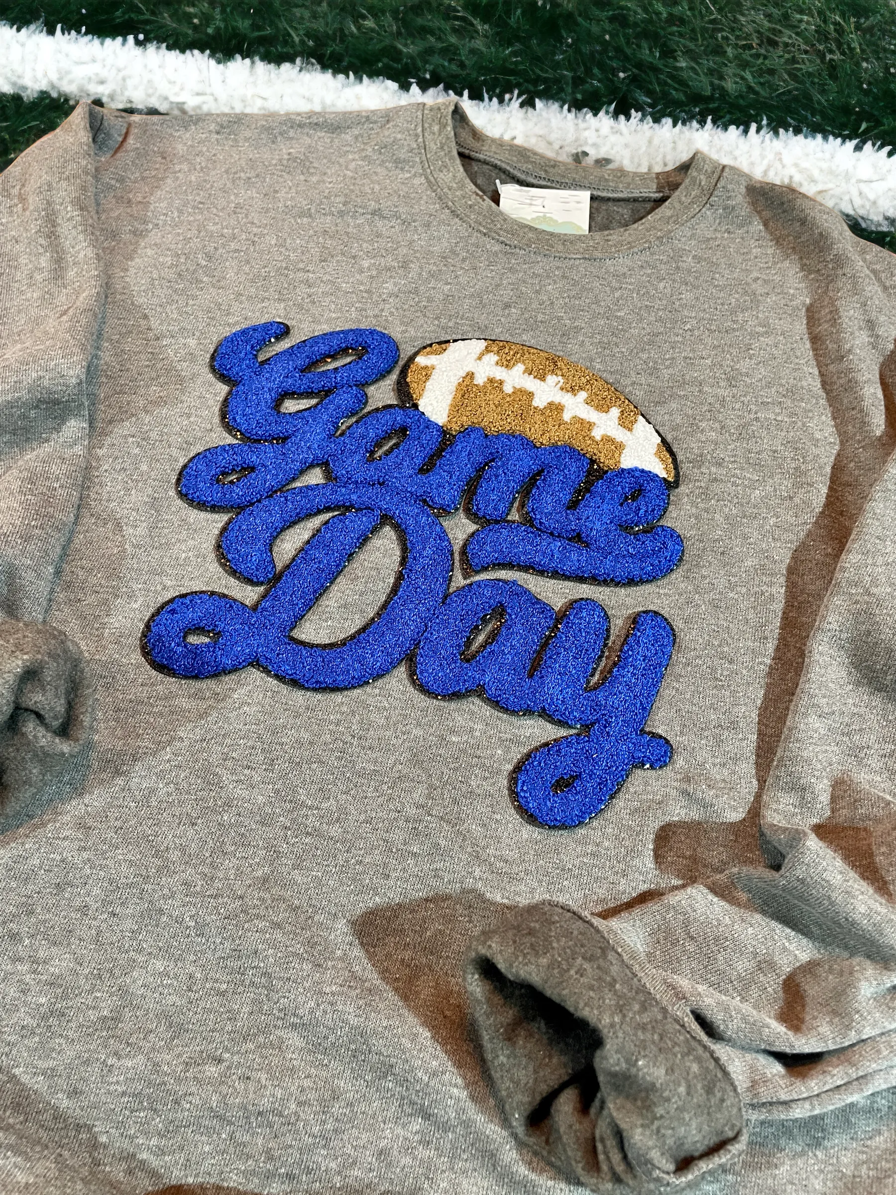 Chenille Patch Game Day Sweatshirt