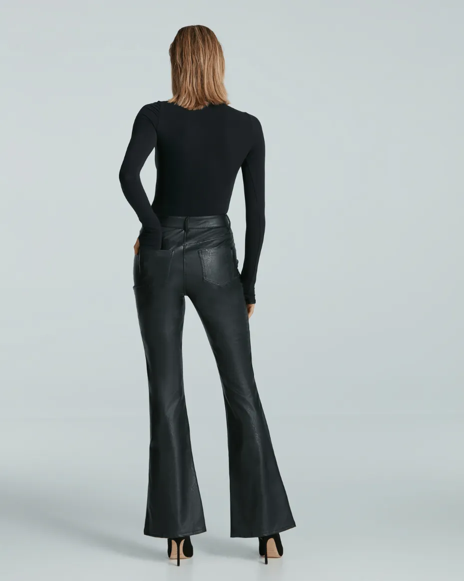 Commando Faux Leather Five-Pocket Flare