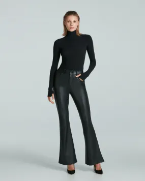 Commando Faux Leather Five-Pocket Flare