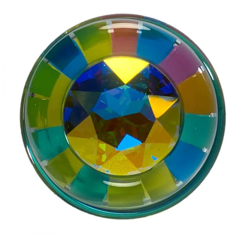 Crystal Delights Funfetti Butt Plug with Aurora Crystal Base