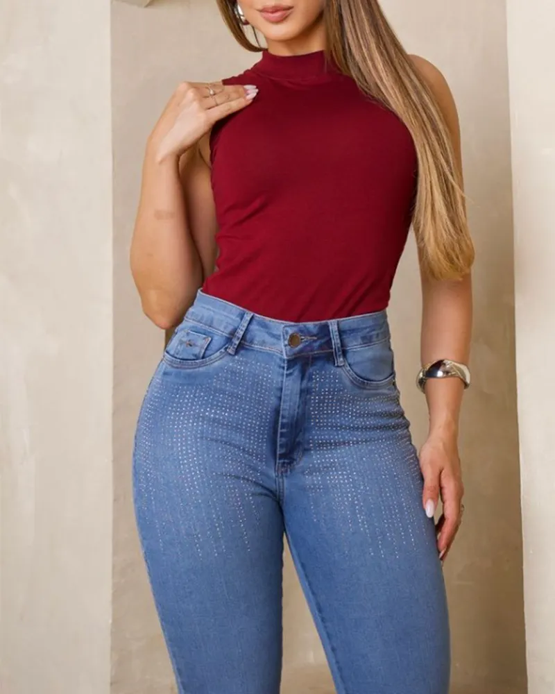 Diamonds High-Rise Slim Jeans (Pre-Sale)