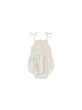 Dove Check Kaia Romper