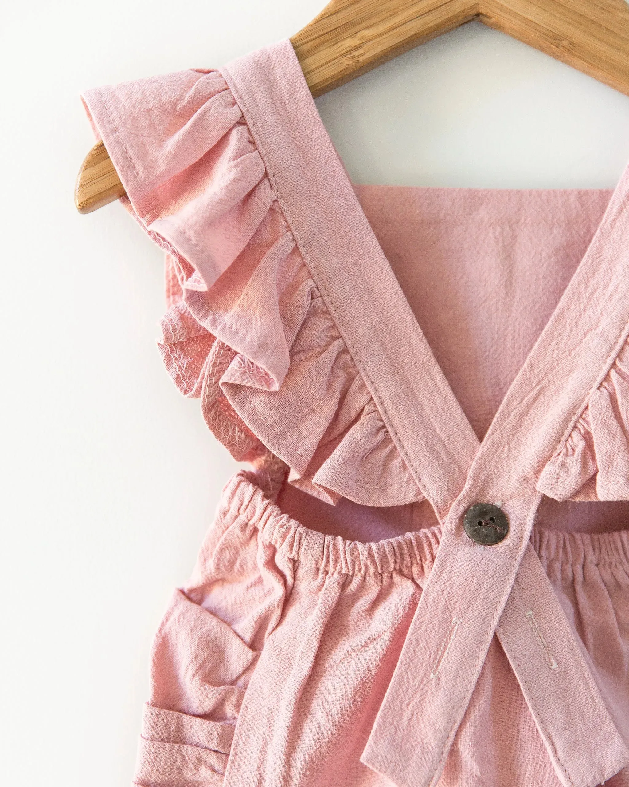 Evelyn Romper in Blush Pink