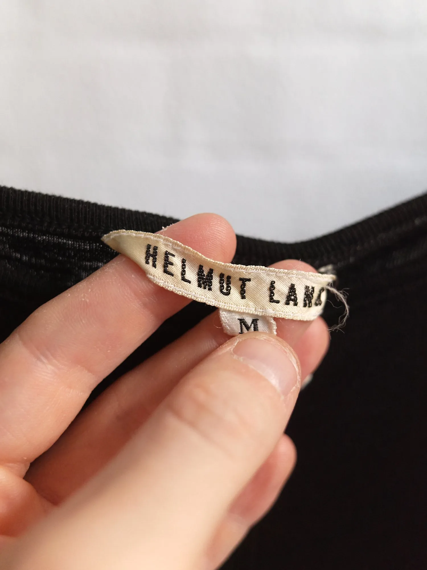 Helmut Lang 1990s black wool jersey singlet dress - size S