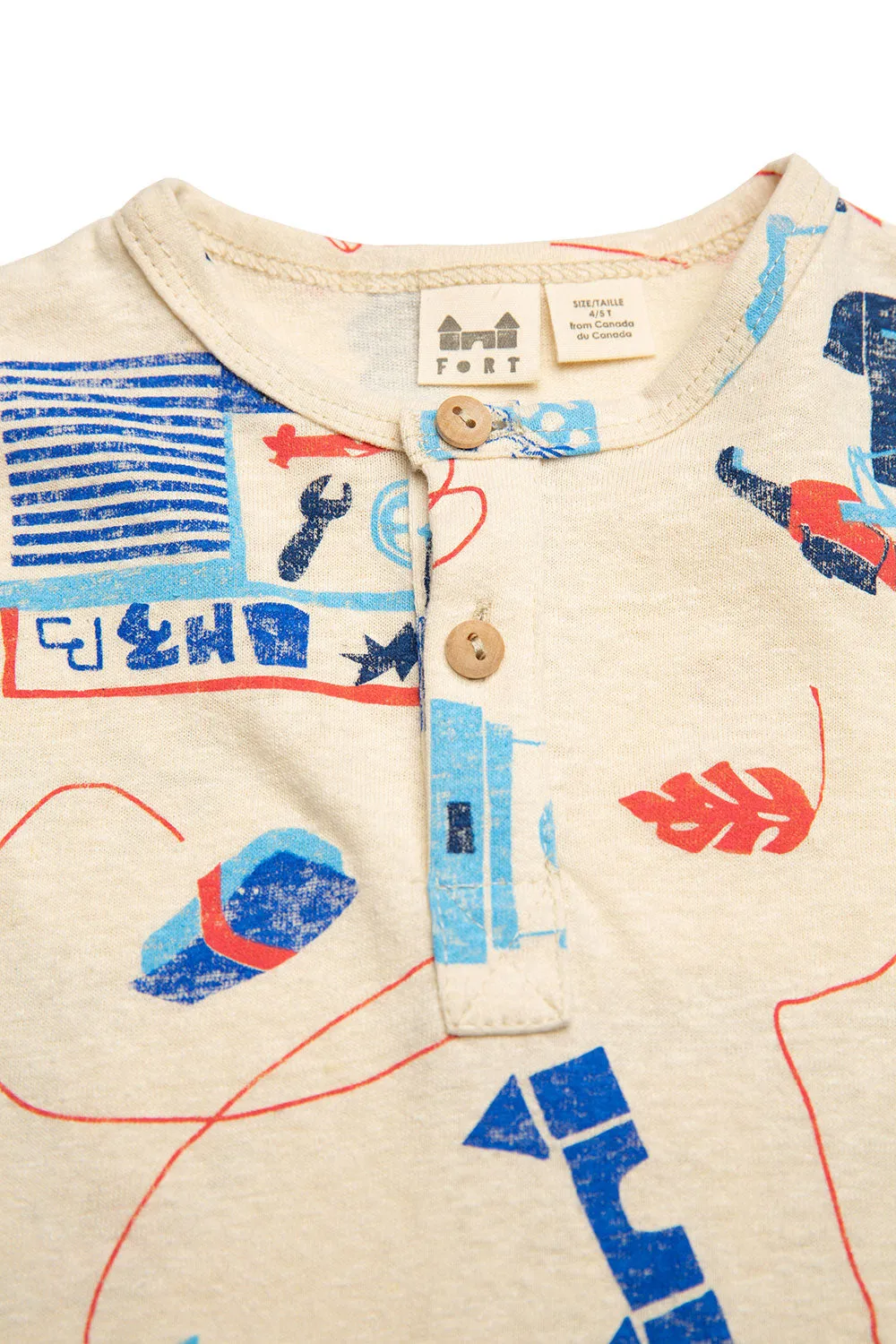 HENLEY - OFF-WHITE CITY PRINT