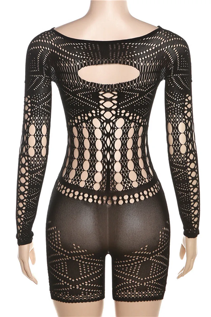 JD244 Lace Mesh Rompers