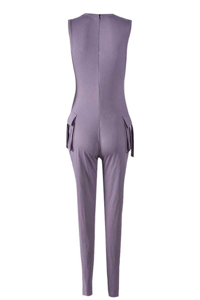 JL0087 Sleeveless Fitted Jumpsuits