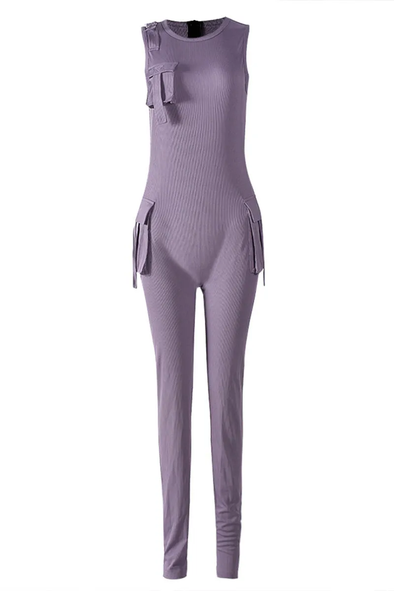 JL0087 Sleeveless Fitted Jumpsuits