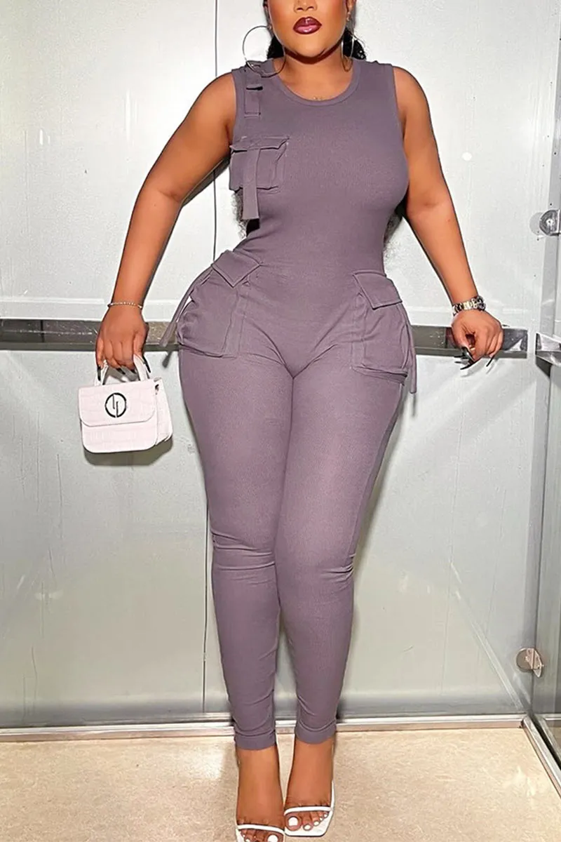 JL0087 Sleeveless Fitted Jumpsuits
