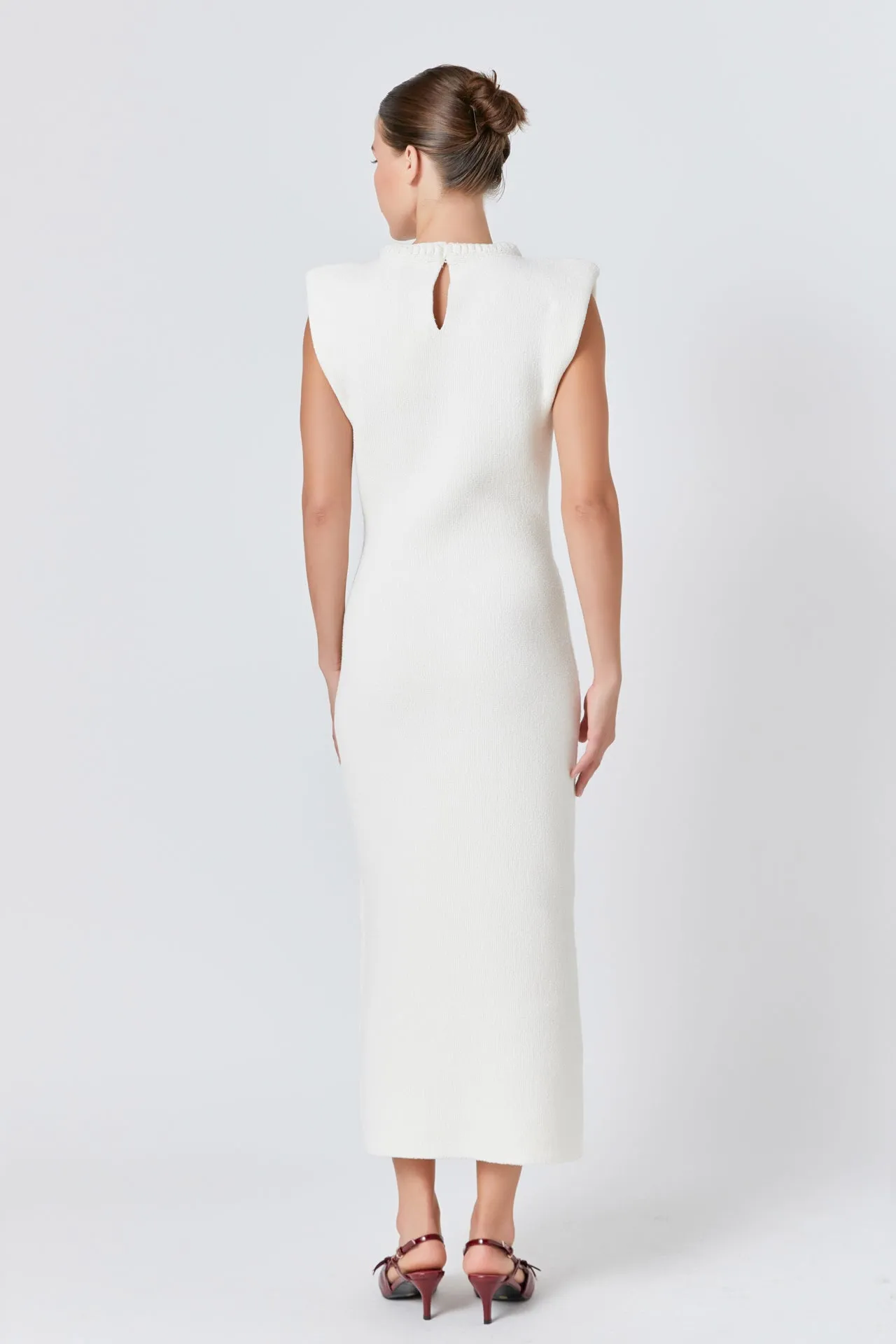 Knit Padded Maxi Dress
