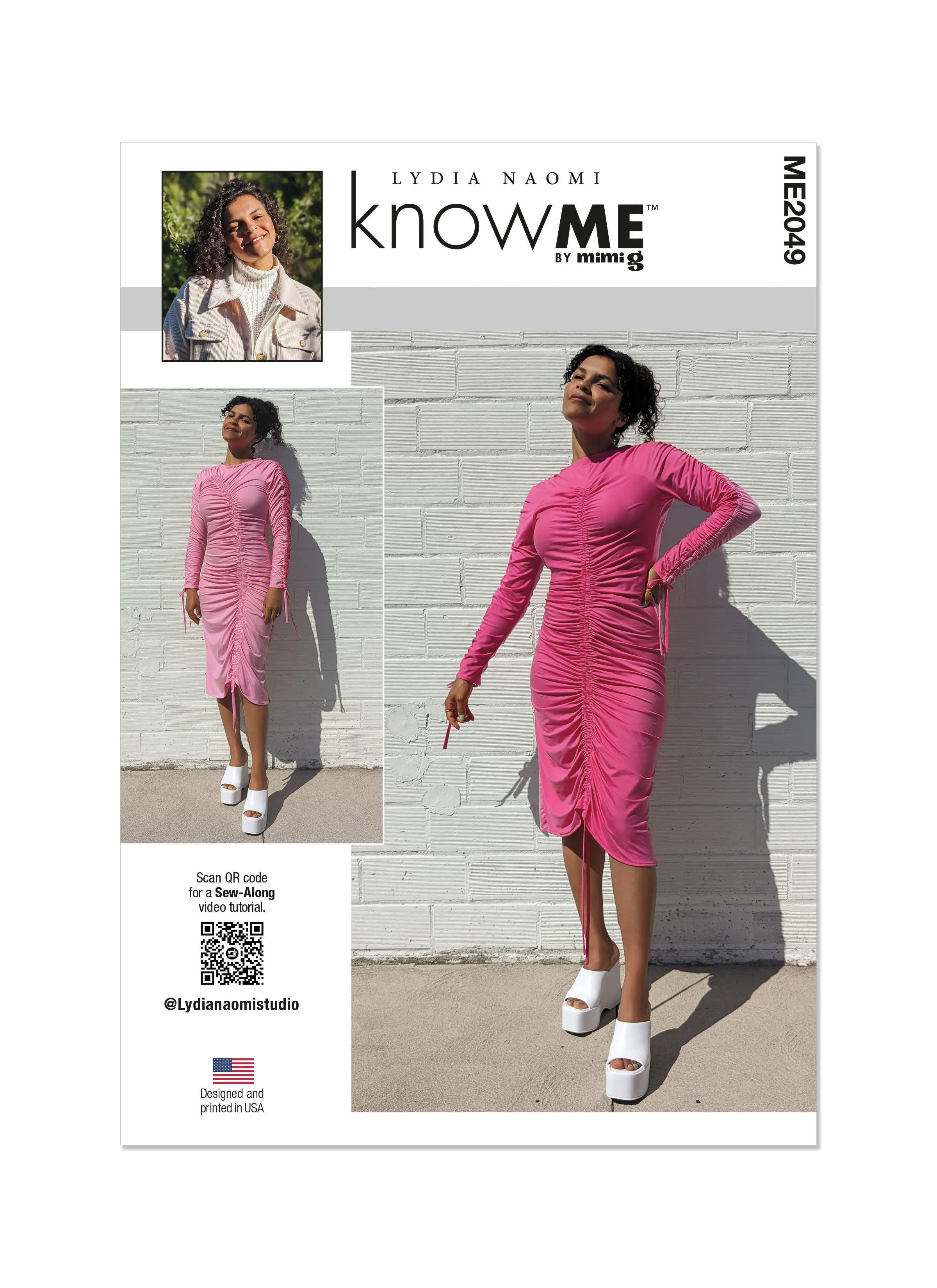Know Me sewing pattern 2049 Reversible Knit Dress by Lydia Naomi