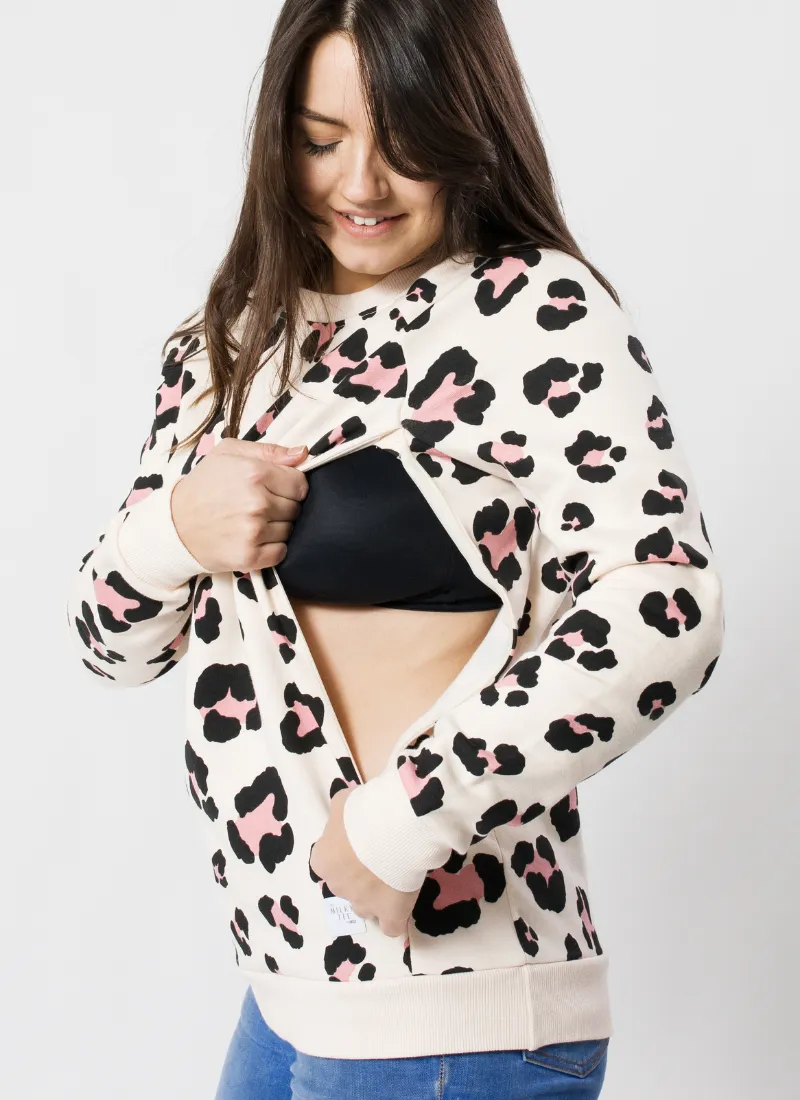 LEOPARD PRINT Breastfeeding Sweatshirt