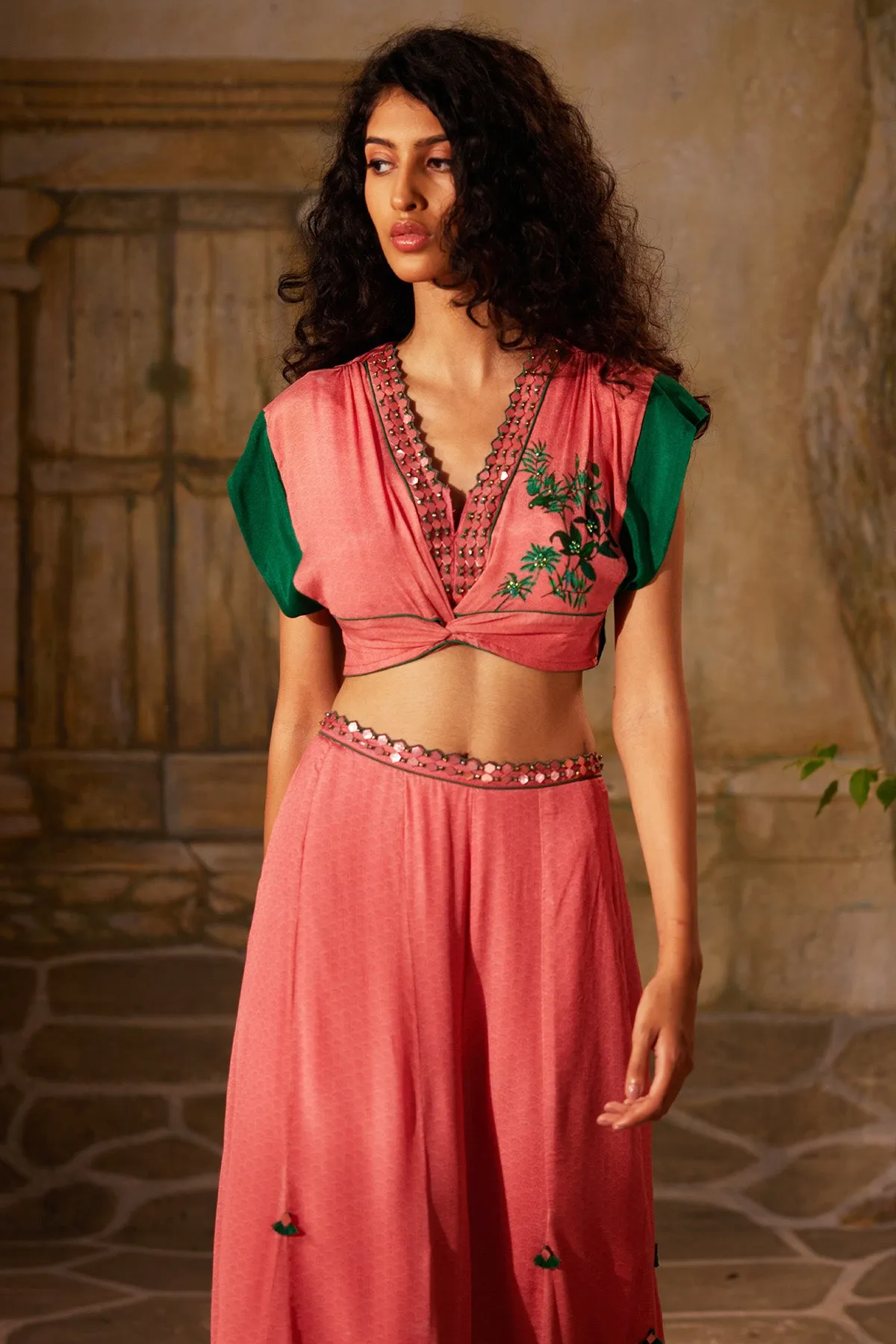 LIGHT PINK PANT SET