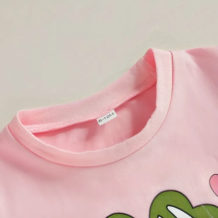 Lucky Pink Tee Flared Pants Toddler Set