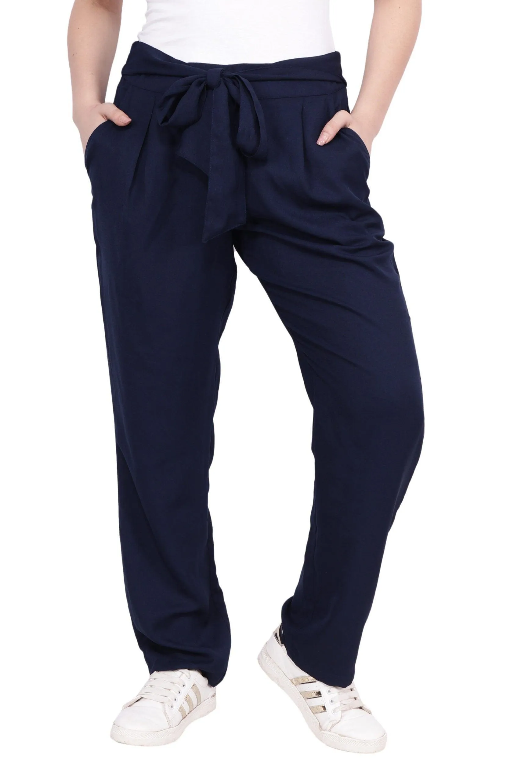 Navy Blue Pants with Belt