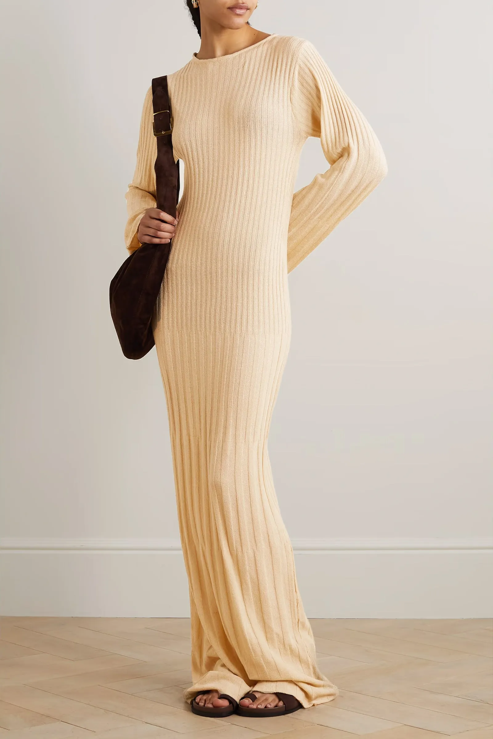   Net Sustain Serafia Ribbed-knit Maxi Dress