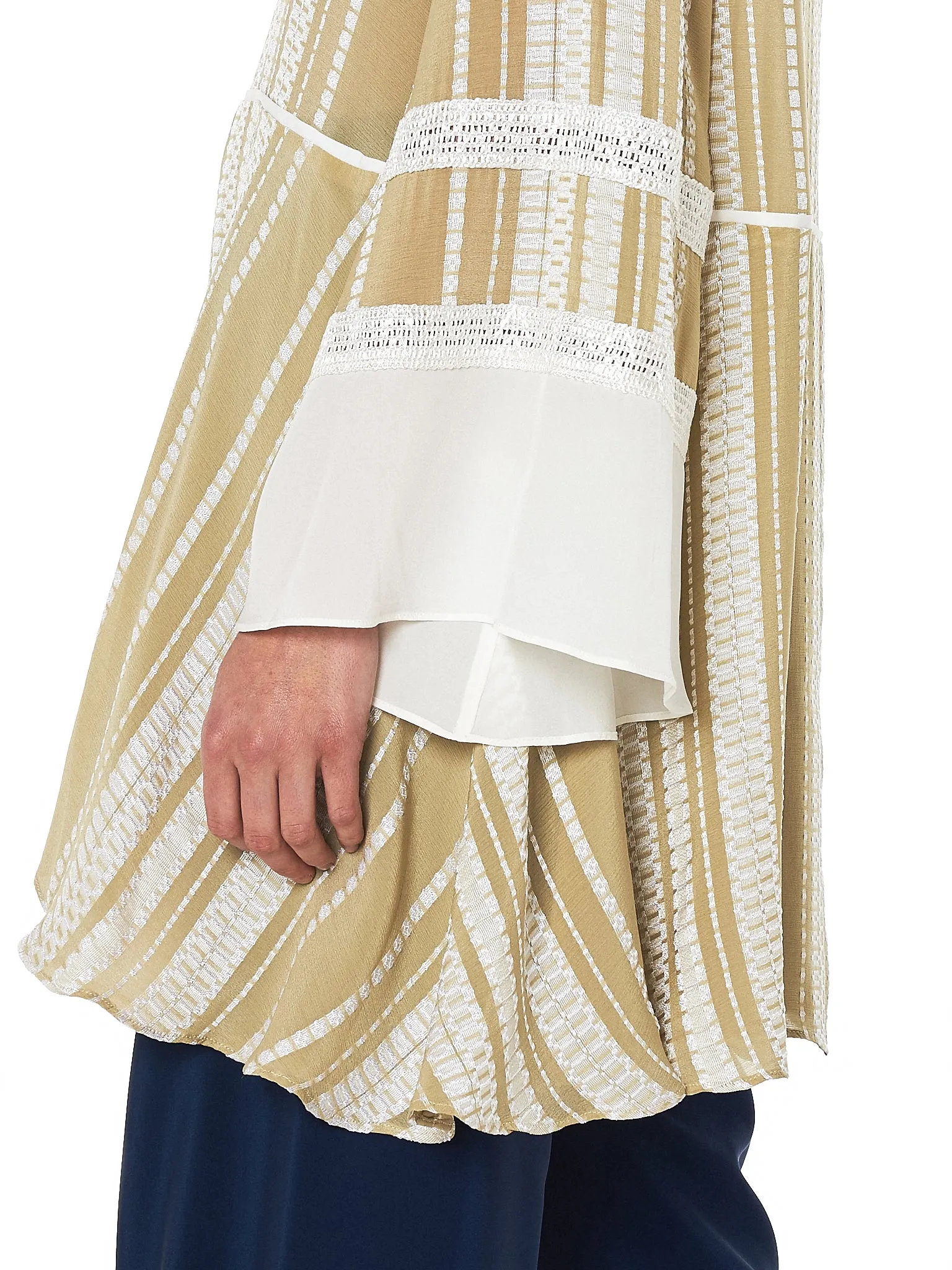 'Nymph' Loom Trim Blouse (CLDR213-NYMPH-LIGHT-GOLD)