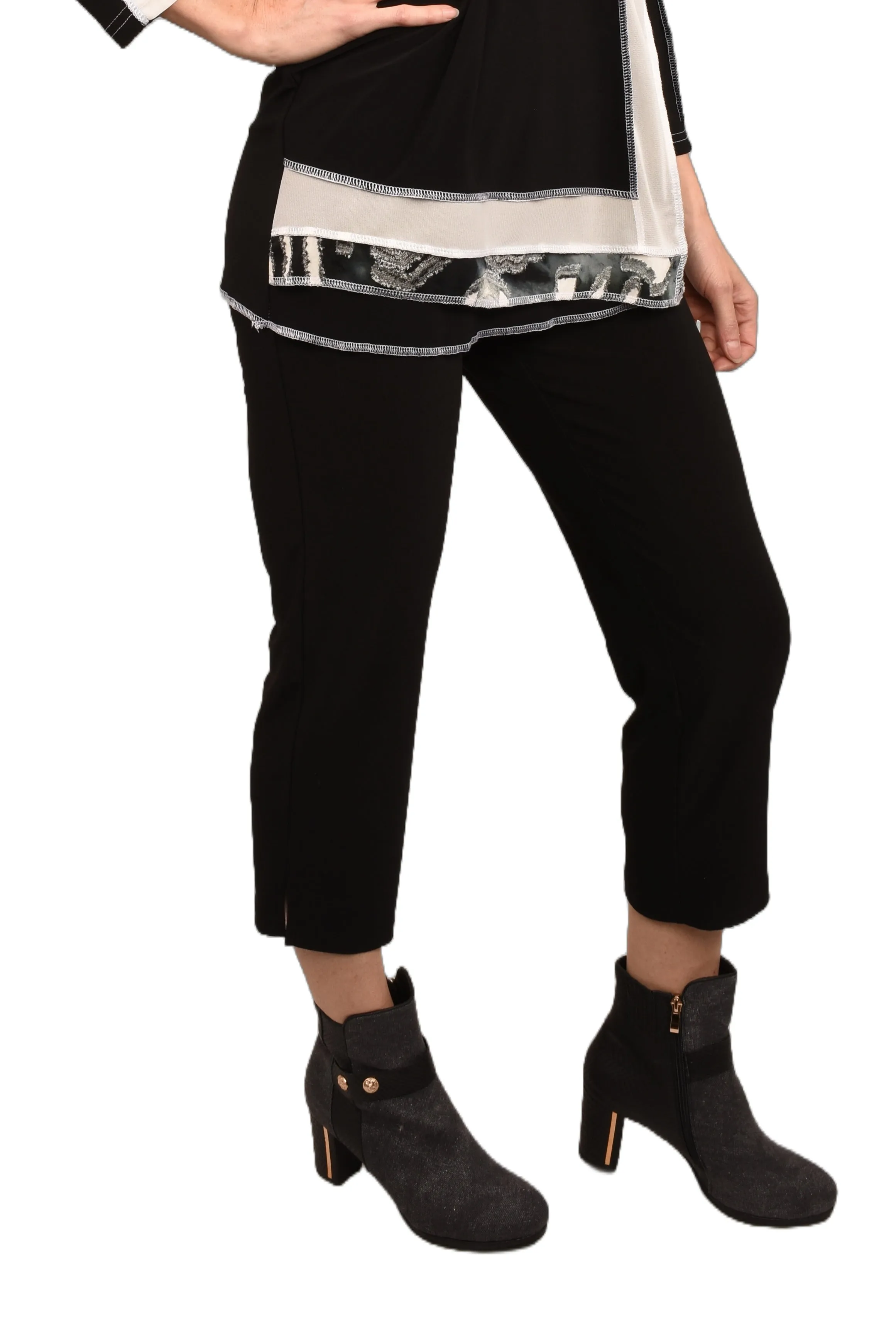 Pantalon Court "Noir" -PC590 | Cropped Pants "Noir" -PC590