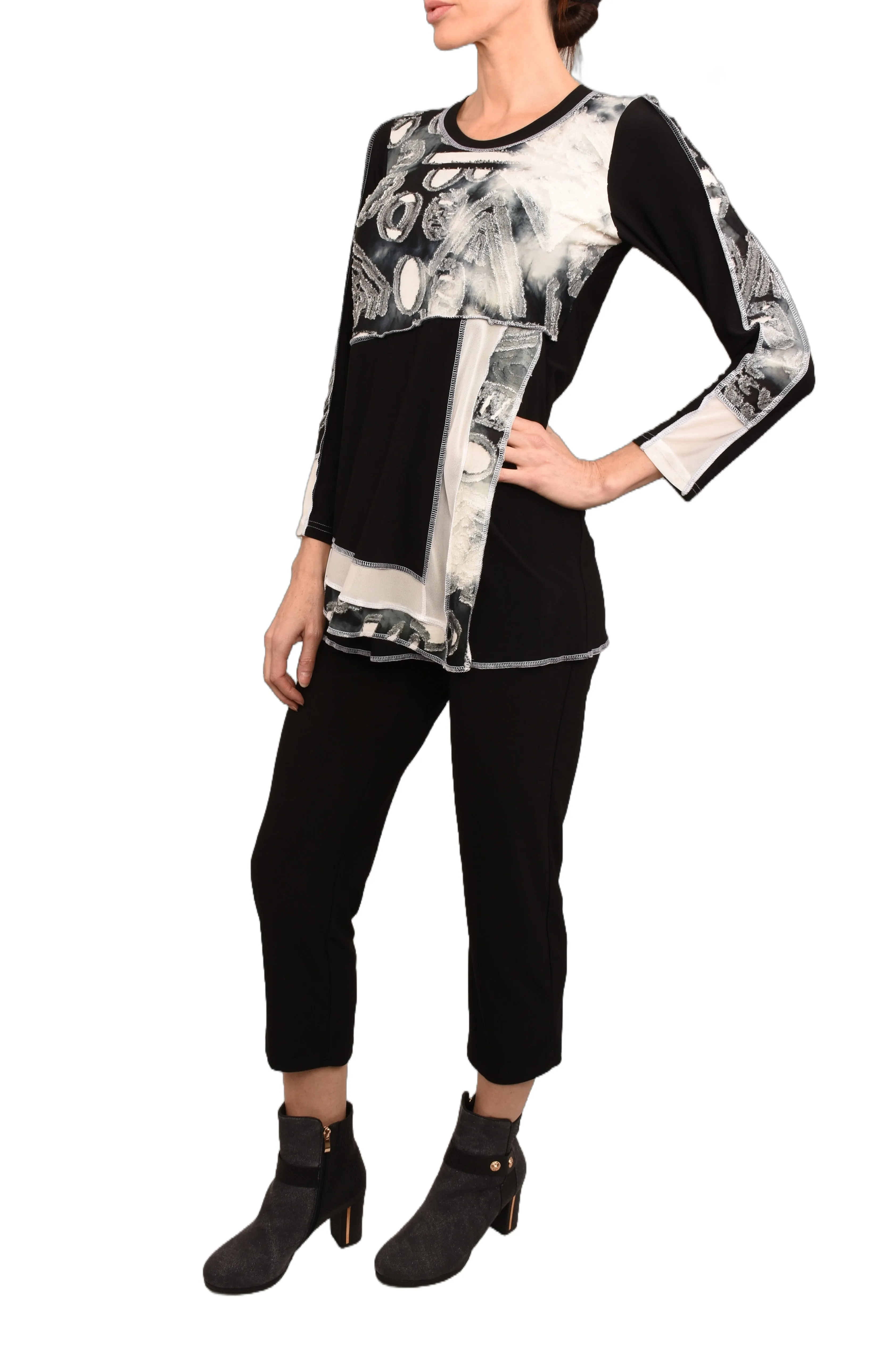 Pantalon Court "Noir" -PC590 | Cropped Pants "Noir" -PC590