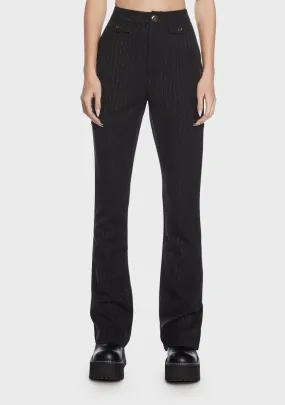 Pinstripe Flared Pants