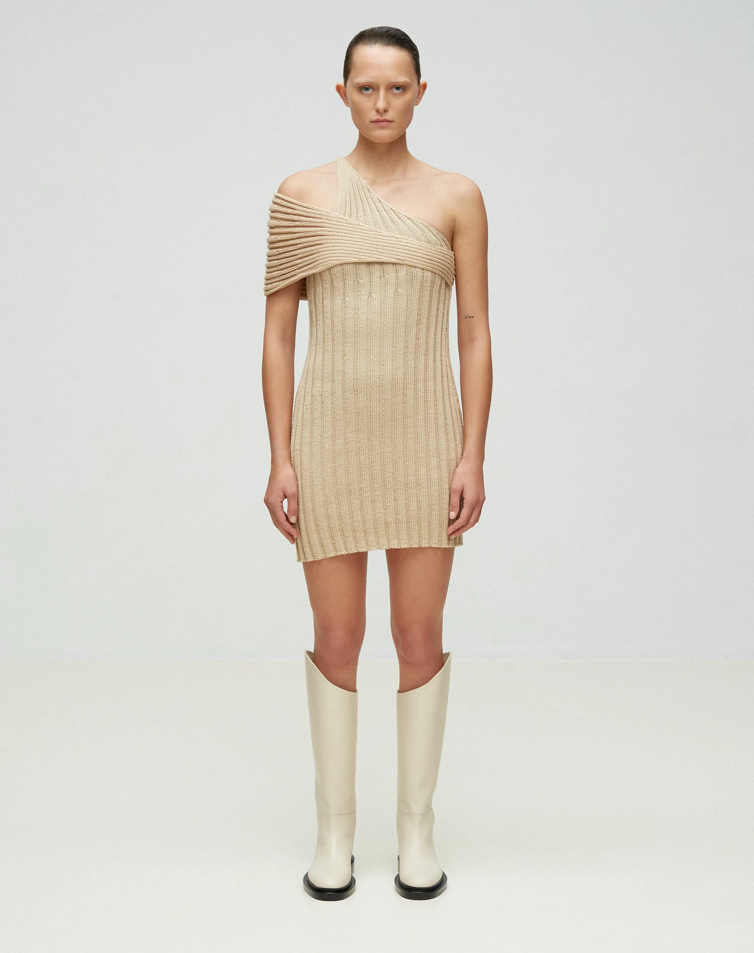 RIBBED PALM DRESS