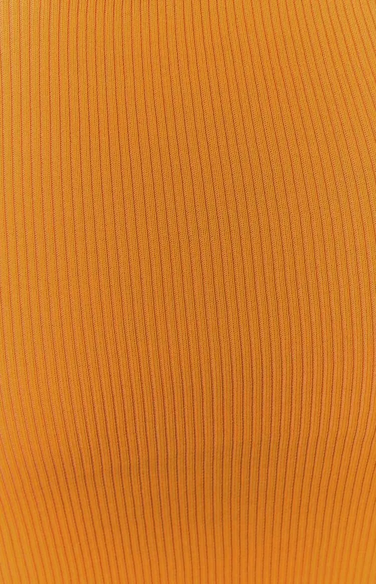 Shani Orange Knit Mini Dress