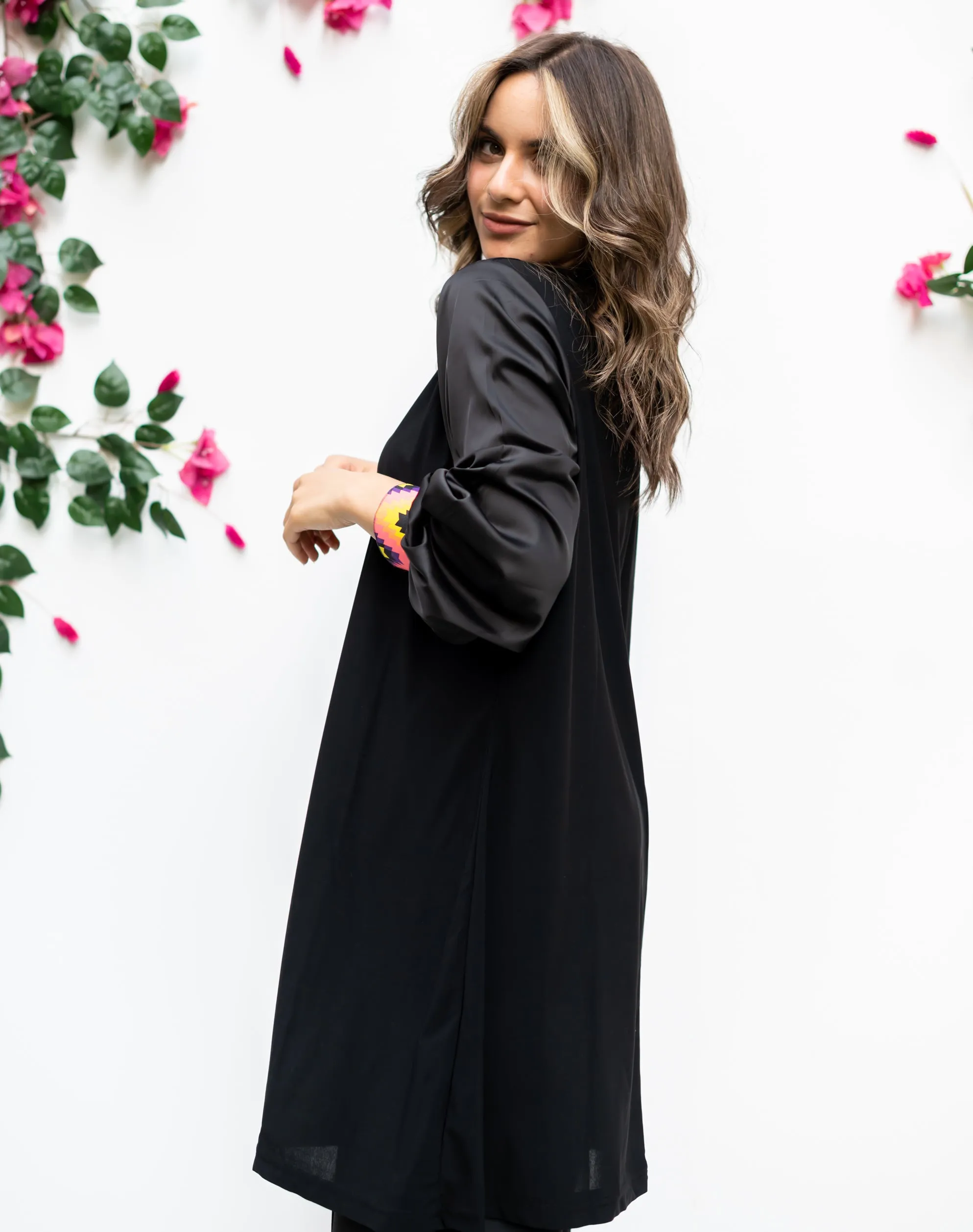 Silk Sleeve Blouse And Indian Square