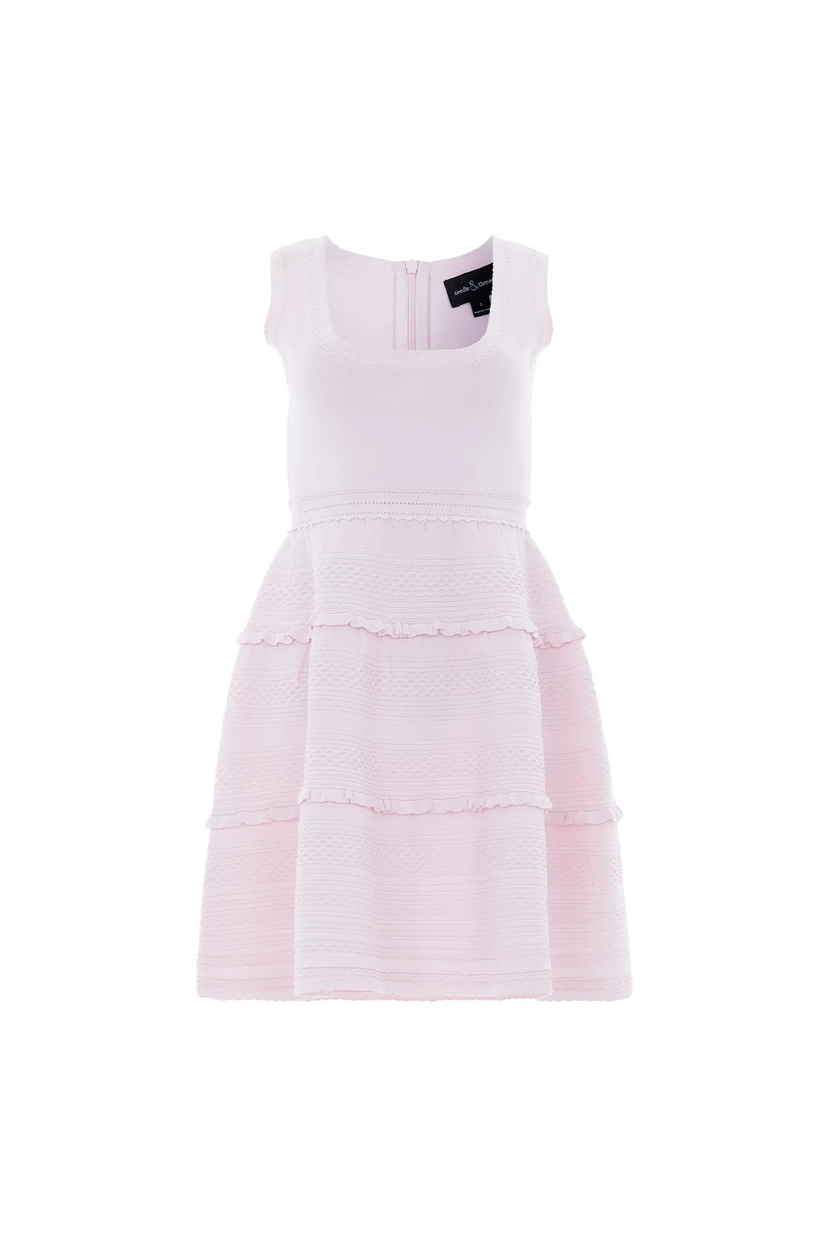 Textured Knit Sleeveless Mini Dress