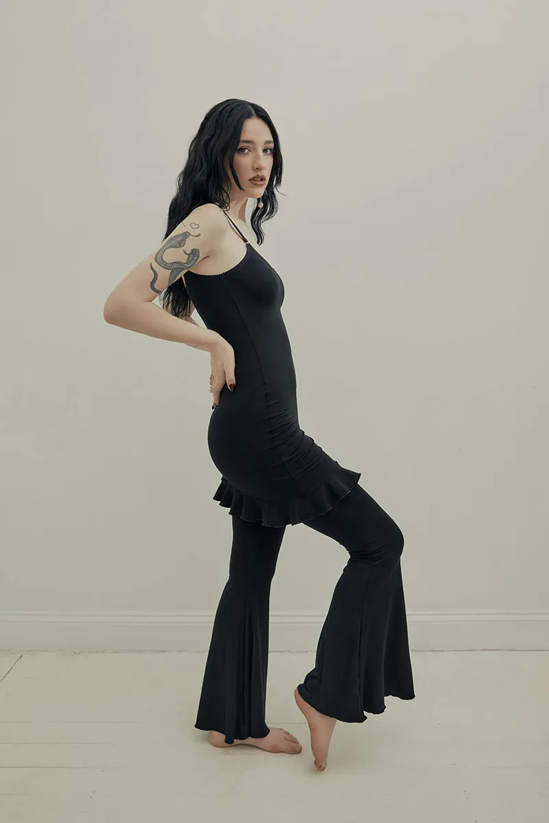 Valeria Flares Black Modal Jersey