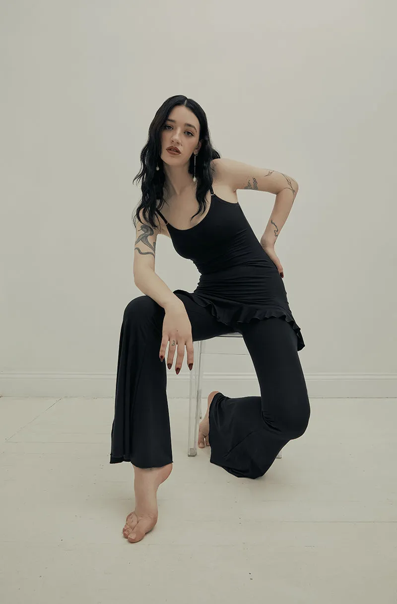 Valeria Flares Black Modal Jersey