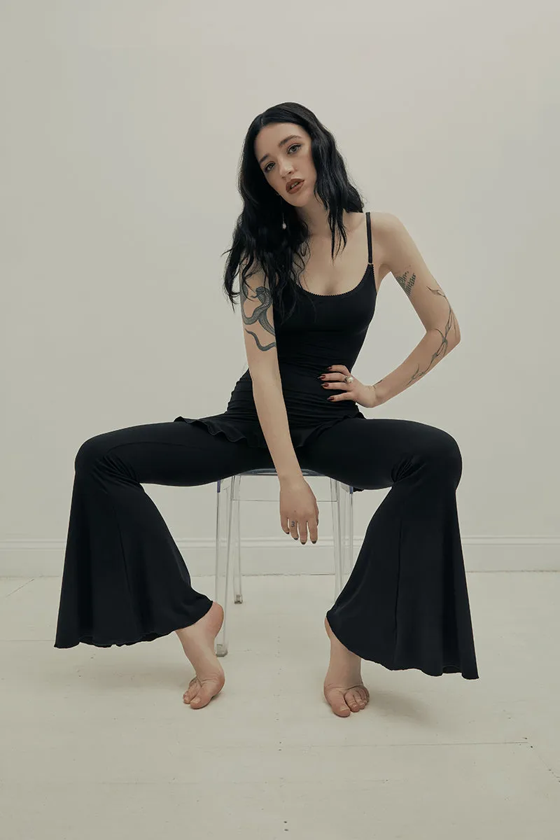 Valeria Flares Black Modal Jersey