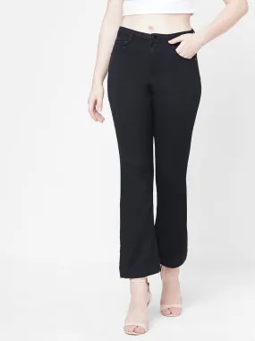 Women High-Rise Mini Flare Jeans