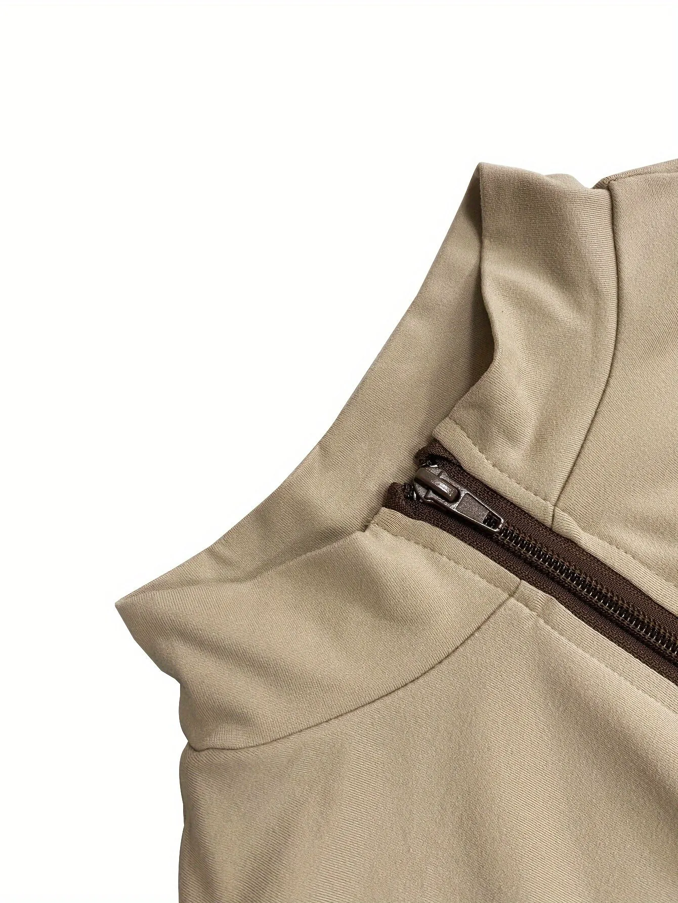 Zippered Jacket and Flared Pants Set